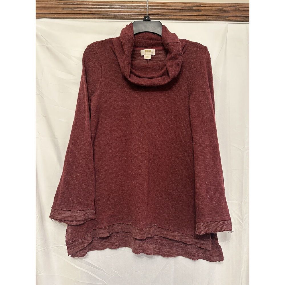 Maeve by Anthropologie Sweater Women's Size Small Cowl Neck Pullover Maroon